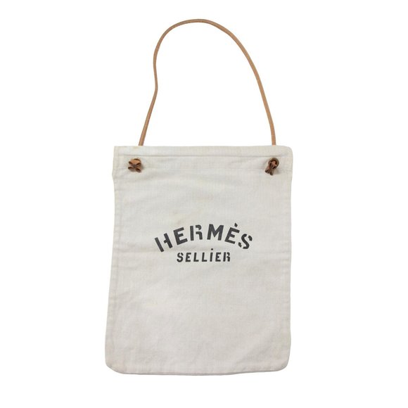 Hermès Aline White Cotton tote - Picture 1 of 10
